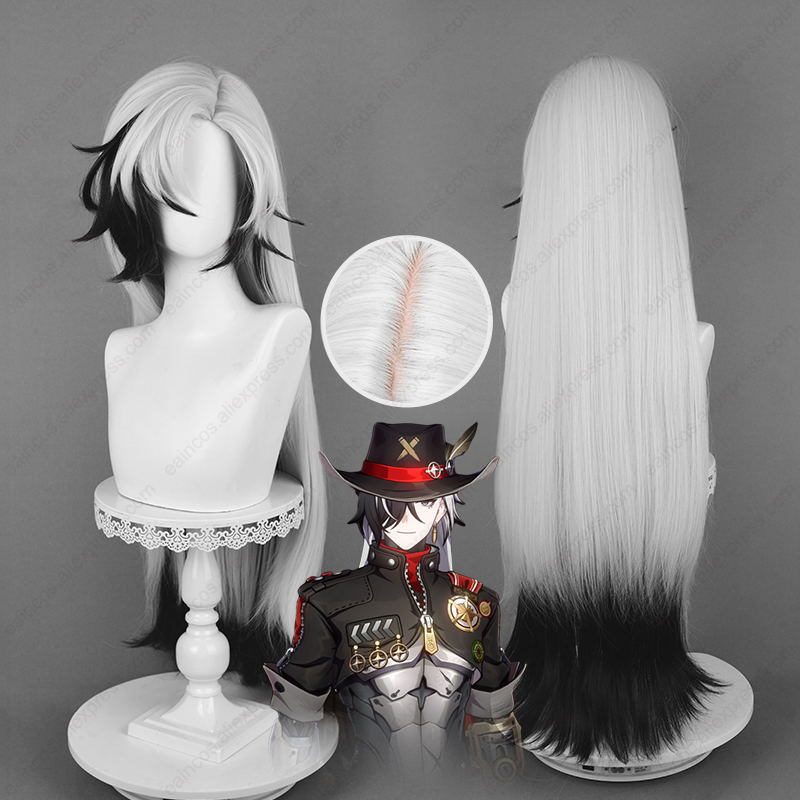 Anime Cosplay Long Black Hair - Hsr Boothill Cosplay Pruik 92Cm Lang