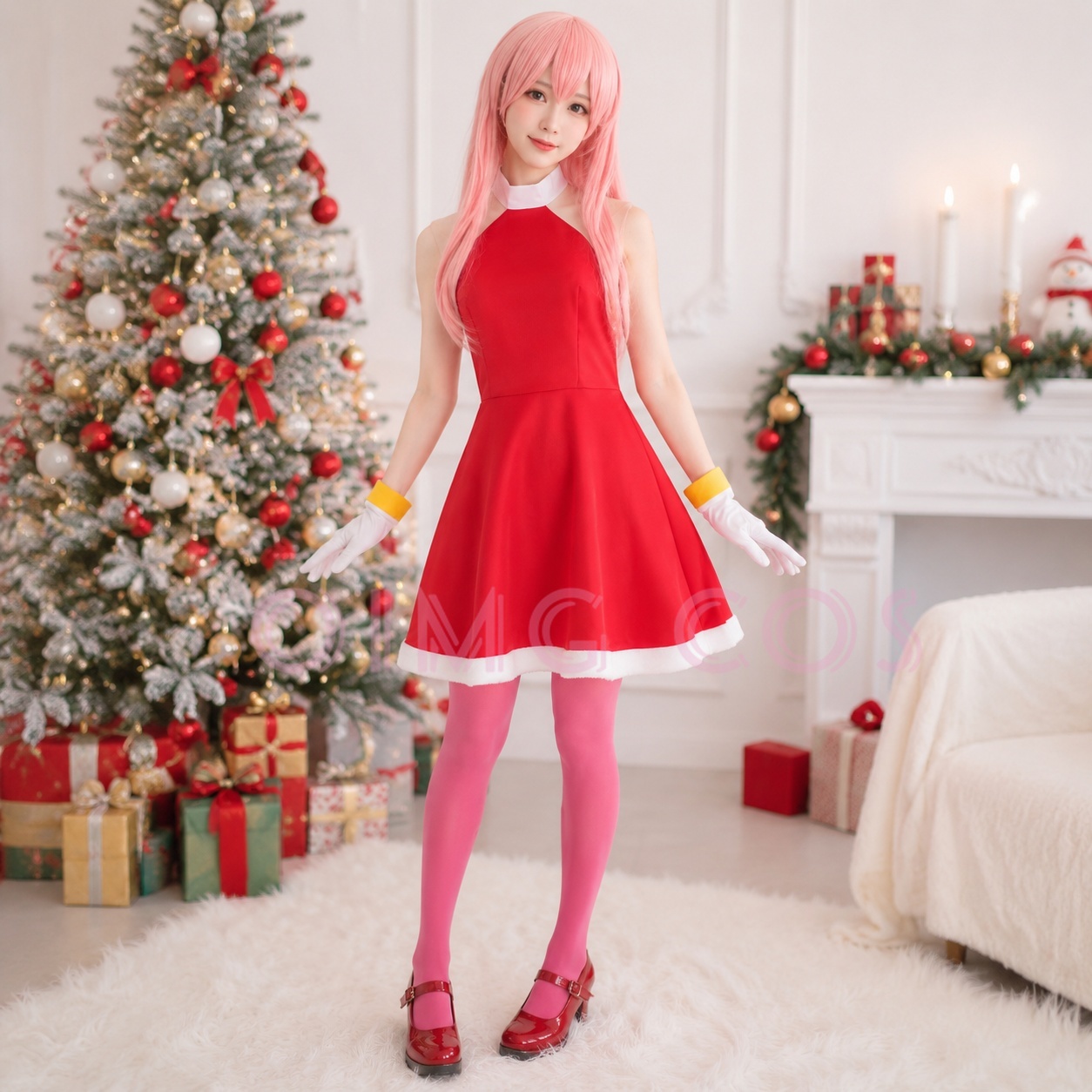 Anime Cosplay Dresses - Amy Rose Cosplay Kostuum Volwassen Carnaval