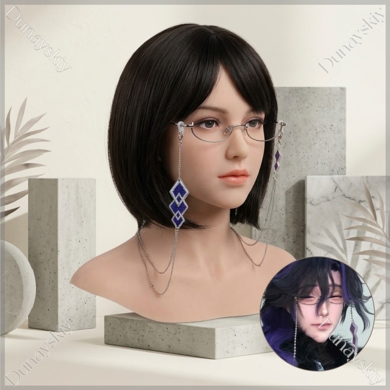 Anime Cosplay Glasses - Genshin Impact Pantalone Halfrandbril Lange Kwast