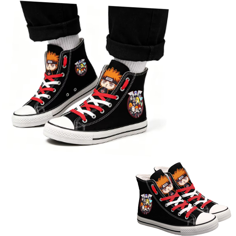 Anime Cosplay Girl Ideas - Naruto Uzumaki hoge canvas schoenen voor