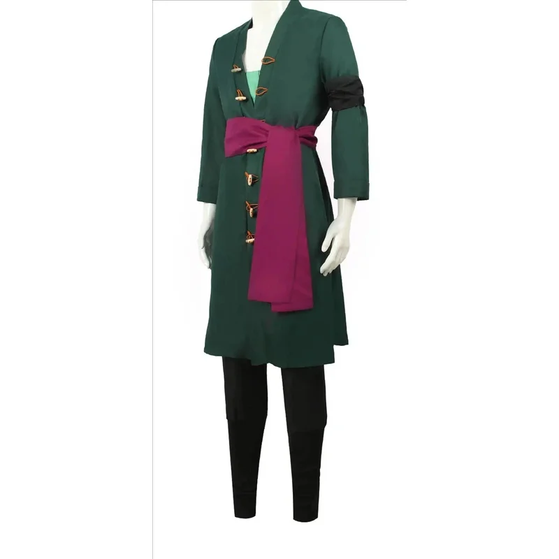 Anime Cosplay One Piece - Anime Roronoa Cosplay Kostuum Uniform Groene