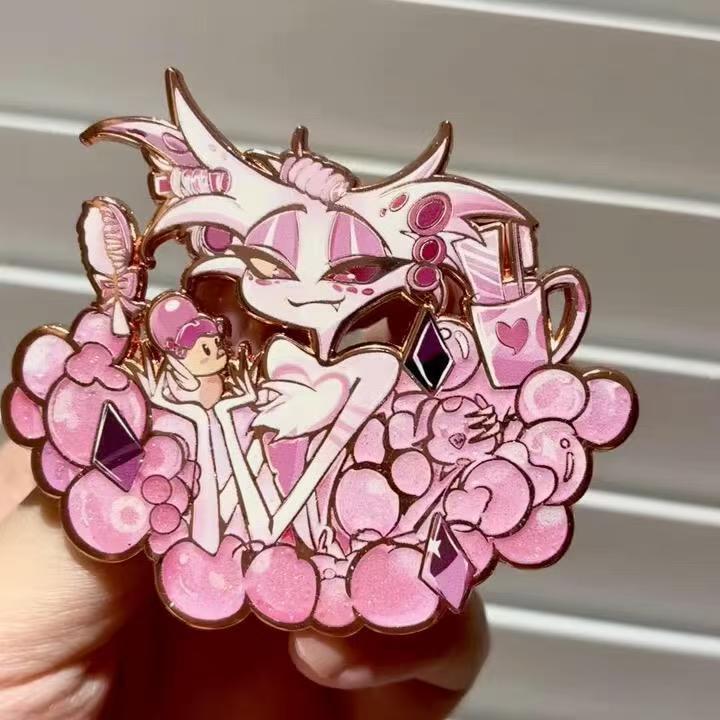 Women Anime Cosplay - Hazbin Hotel Angel Metal Pin Broches