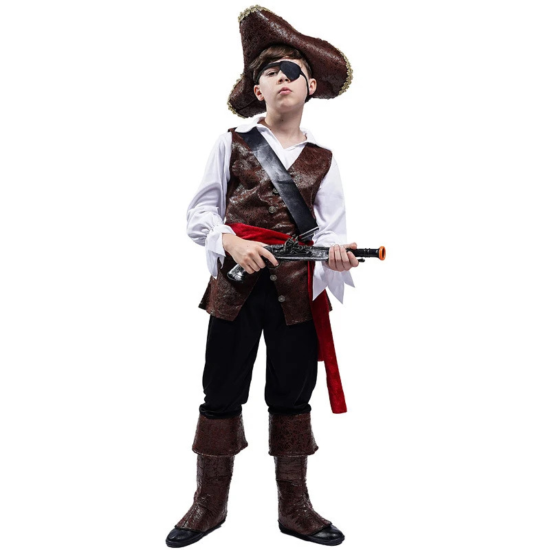 Anime Cosplay Youtube Shorts - Halloween-kostuum Jongens Piraat Cosplay Piratenkapitein Jack