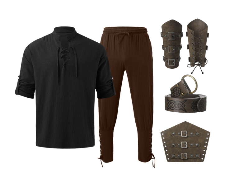 Women Anime Cosplay - 4-delige Halloween Renaissance-kostuumset voor heren, halloweenkostuums
