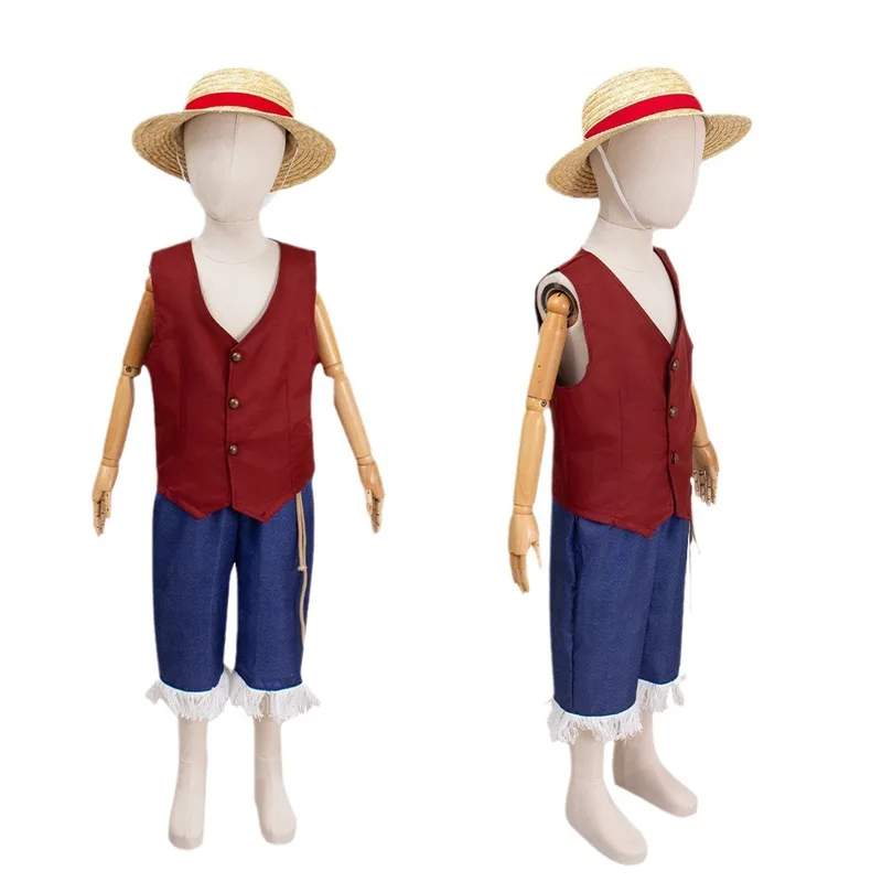 Anime Cosplay One Piece - ▶ ❤ Film Luffy Cosplay Kostuum