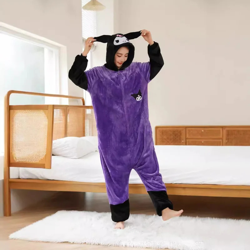 Anime Cosplay One Piece - Anime Cosplay Vrouwen Onesie Kuromi Cosplay