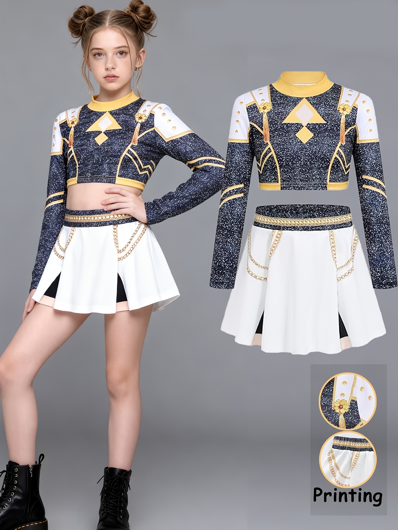 Anime Zoey Cosplay - Trendy meisjesoutfit van 2 stuks, glitterende