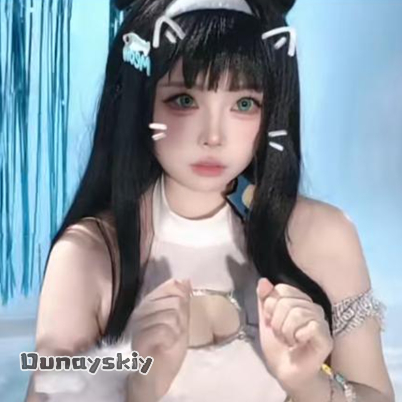 CR817GODDESSS Anime VICTORYRY  - Anime Cosplay Long Black Hair recensie en prijs
