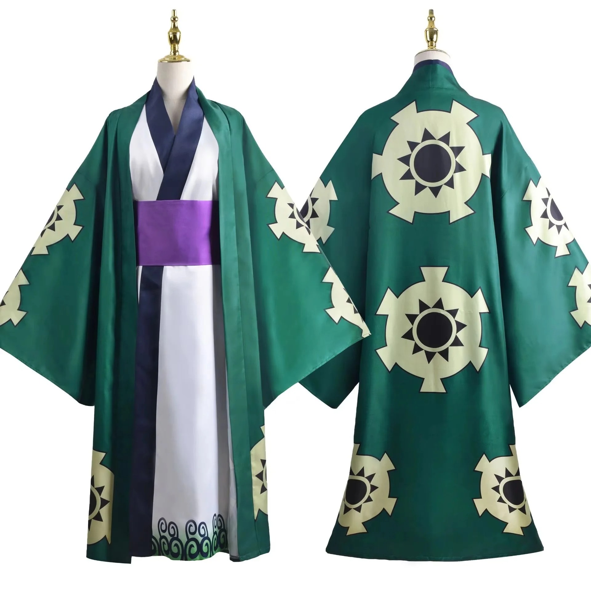 Groene Roronoa Zoro Kimono Cos - Anime Cosplay One Piece recensie en prijs