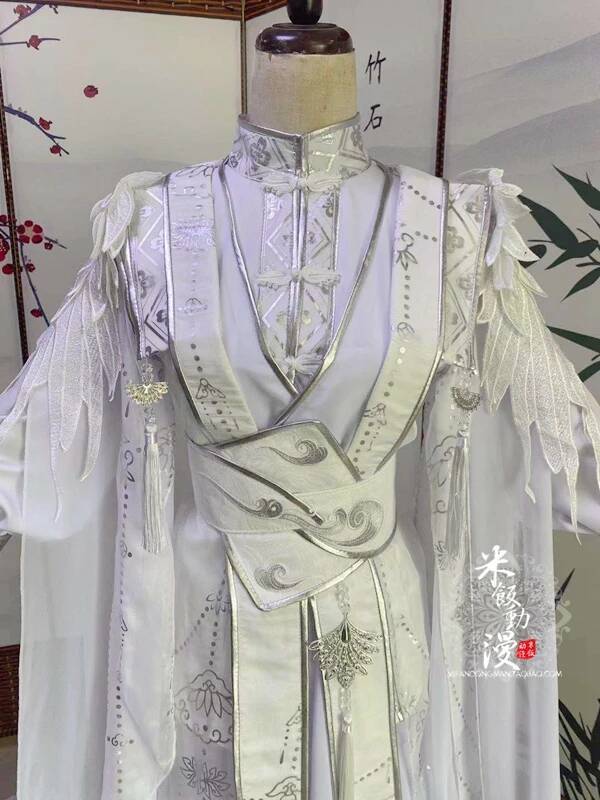 Hanfu Witte Chinese Mannen Jur - Queen Anime Cosplay recensie en prijs