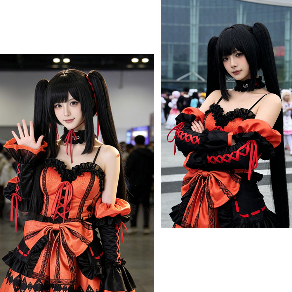 Date A Live Tokisaki Kurumi Co - Anime Cosplay Long Black Hair recensie en prijs